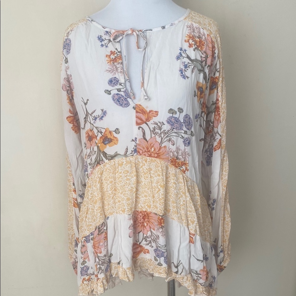 Floral Boho Women's Top - Multicolor